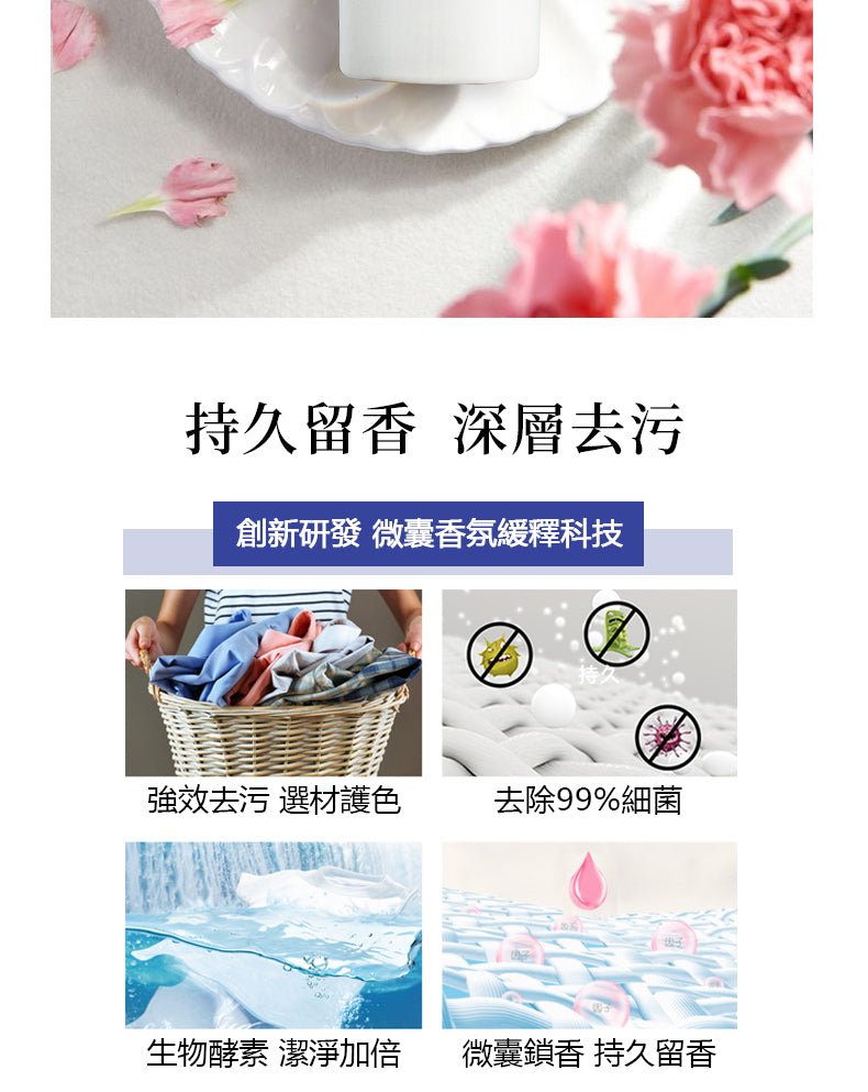 藍風鈴香水洗衣液,洗一次香15天!